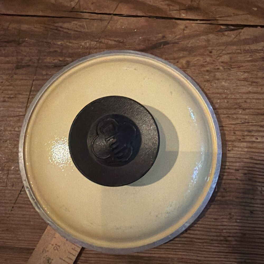 Vtg Club Aluminum Pot 6" Replacement Lid Harvest Gold Yellow Cookware MCM Retro
